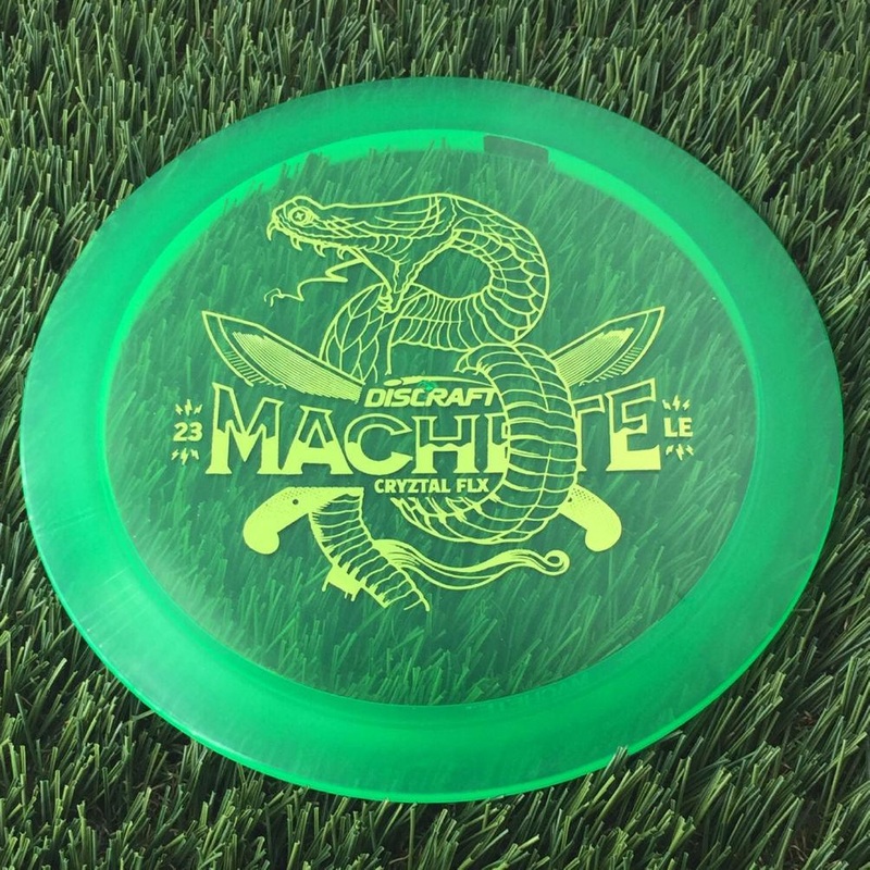 Discraft CryZtal Flx Machete with 2023 Ledgestone Edition – Wave 2 Stamp – 174g – Translucent Green