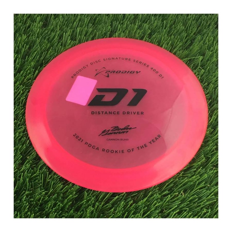 Prodigy 400 D1 with 2022 Signature Series Gannon Buhr – 2021 PDGA Rookie of the Year Stamp – 174g – Translucent Pink