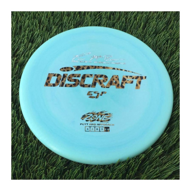 Discraft ESP Zone with Paul McBeth – 6x World Champion Signature Stamp – 169g Light Blue
