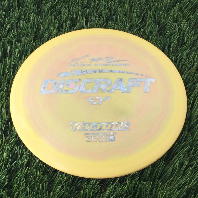 Discraft ESP Vulture with Paul McBeth – 6x World Champion Signature Stamp – 176g Yellow