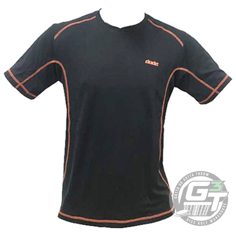 DUDE Small Logo Tech Short Sleeve Performance Disc Golf Shirt
