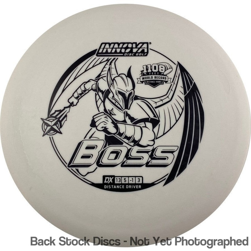 Innova DX Boss Distance Driver with 1108 Feet World Record Distance Model Stamp [Back Stock Inventory – Disc and Stamp Color WILL VARY]