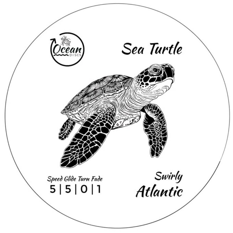 Ocean Discs Swirly Atlantic Sea Turtle