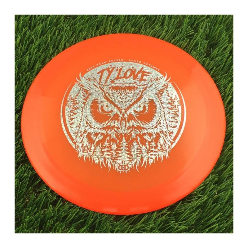 Dynamic Discs Lucid Getaway with Ty Love Owl Team Series 2023 Stamp – 173g – Translucent Orange