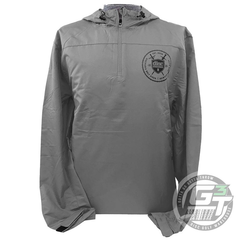 Discmania Shield & Swords Logo Water Resistant Quarter Zip Pullover Disc Golf Jacket