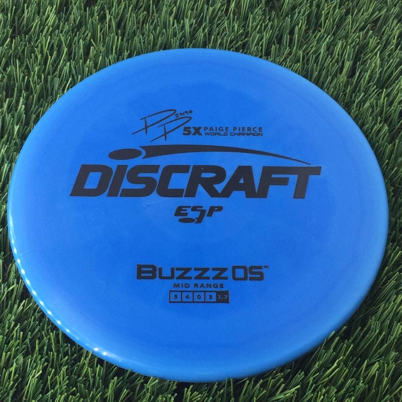 Discraft ESP BuzzzOS with PP 29190 5X Paige Pierce World Champion Stamp – 169g Blue