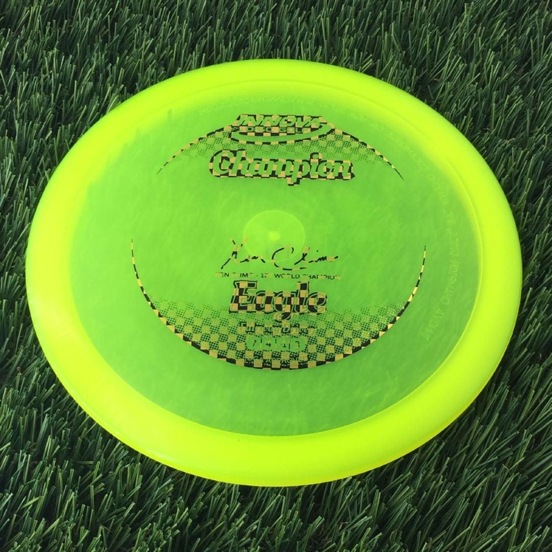 Innova Champion Eagle with Ken Climo – 12x World Champion New Stamp Stamp – 171g – Translucent Yellow
