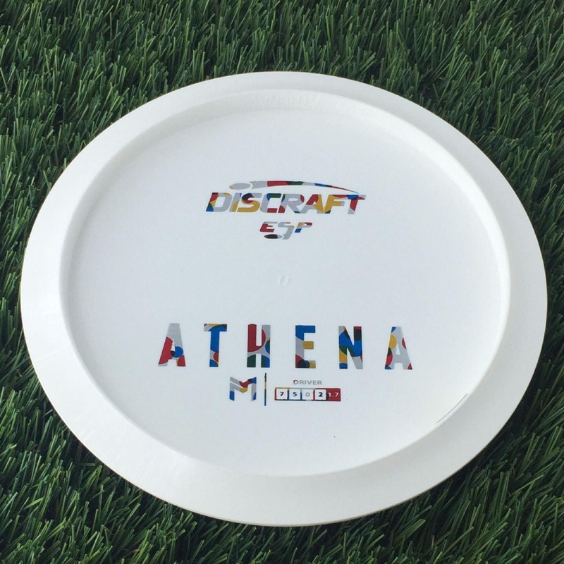 Discraft ESP Athena with Dye Line Blank Top Bottom Stamp – 174g White