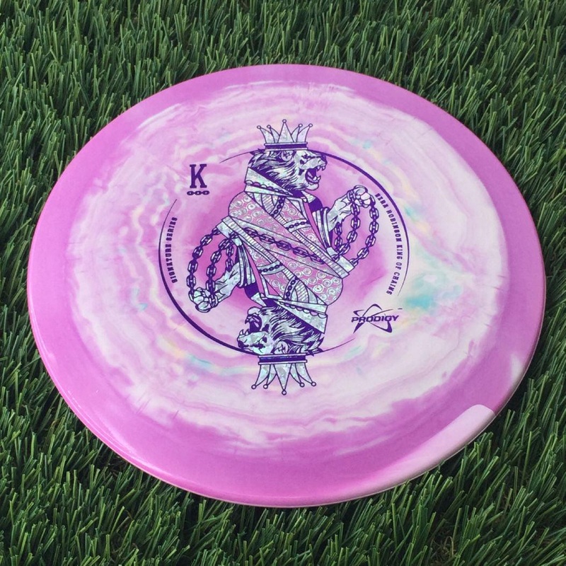 Prodigy 500 Spectrum F1 with Ezra Robinson King of Chains 2023 Signature Series Stamp – 172g Purple