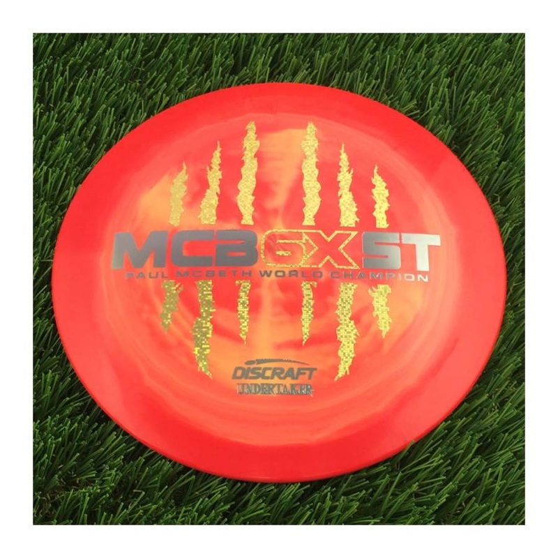 Discraft ESP Swirl Undertaker with McBeast 6X Claw PM World Champ Stamp – 174g – Solid Red