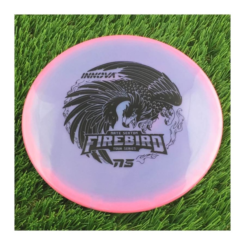 Innova Champion Glow Halo Firebird with Nate Sexton 2023 Tour Series Sexy Bird Stamp – 175g – Translucent Pink