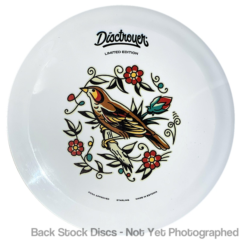 Disctroyer A-Medium Starling / Kuldnokk DD-13 Distance Driver with Colored Tattoo – Limited Edition Stamp [Back Stock Inventory – Disc and Stamp Color WILL VARY]