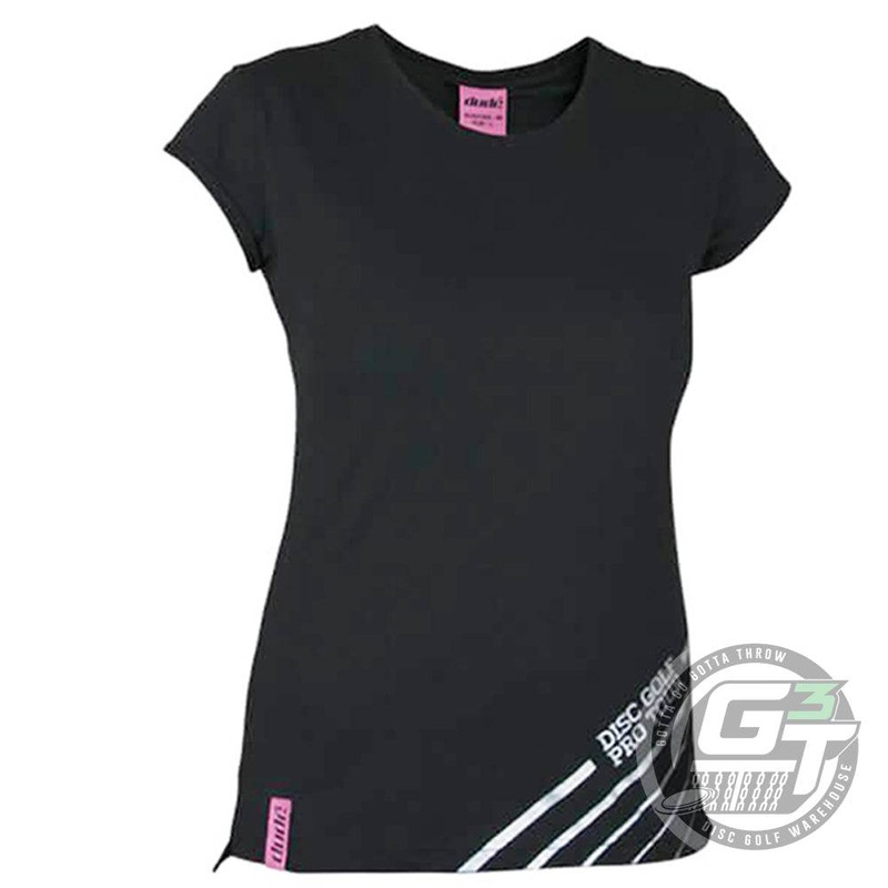 DUDE Ladies Disc Golf Pro Tour Cotton Short Sleeve Disc Golf T-Shirt