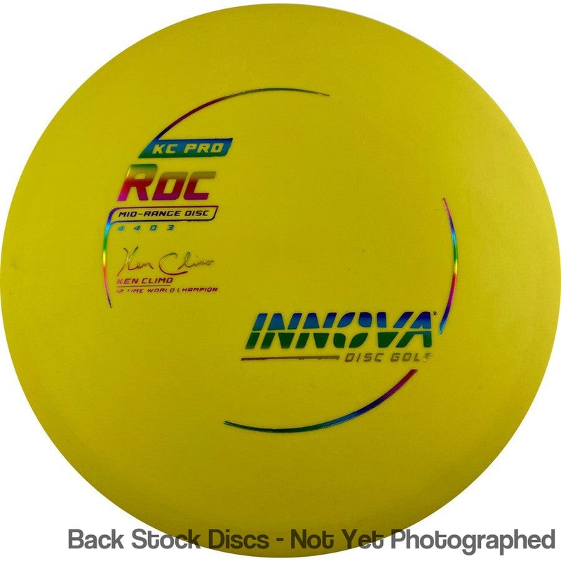 Innova Pro KC Roc Midrange with Ken Climo 12 Time World Champion Burst Logo Stamp [Back Stock Inventory – Disc and Stamp Color WILL VARY]
