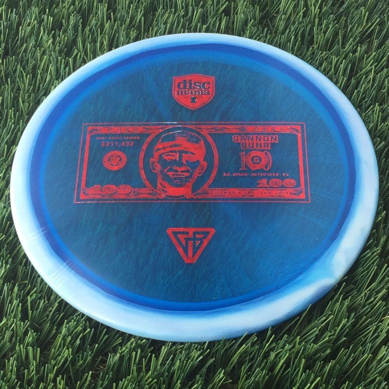Discmania Horizon C-Line Metal Flake FD3 with Gannon Buhr – Most Money Earned in a Season $211,432 – Dollar Bill – GB Stamp – 176g – Translucent Blue