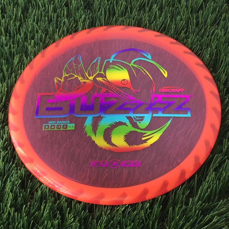 Discraft Elite Z FuZed Line with Saw Pattern Buzzz with Big Bee with Saw Blade – “Buzzzsaw” Stamp – 180g – Translucent Pink
