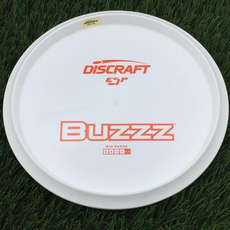 Discraft ESP Buzzz with Dye Line Blank Top Bottom Stamp – 166g – Solid White