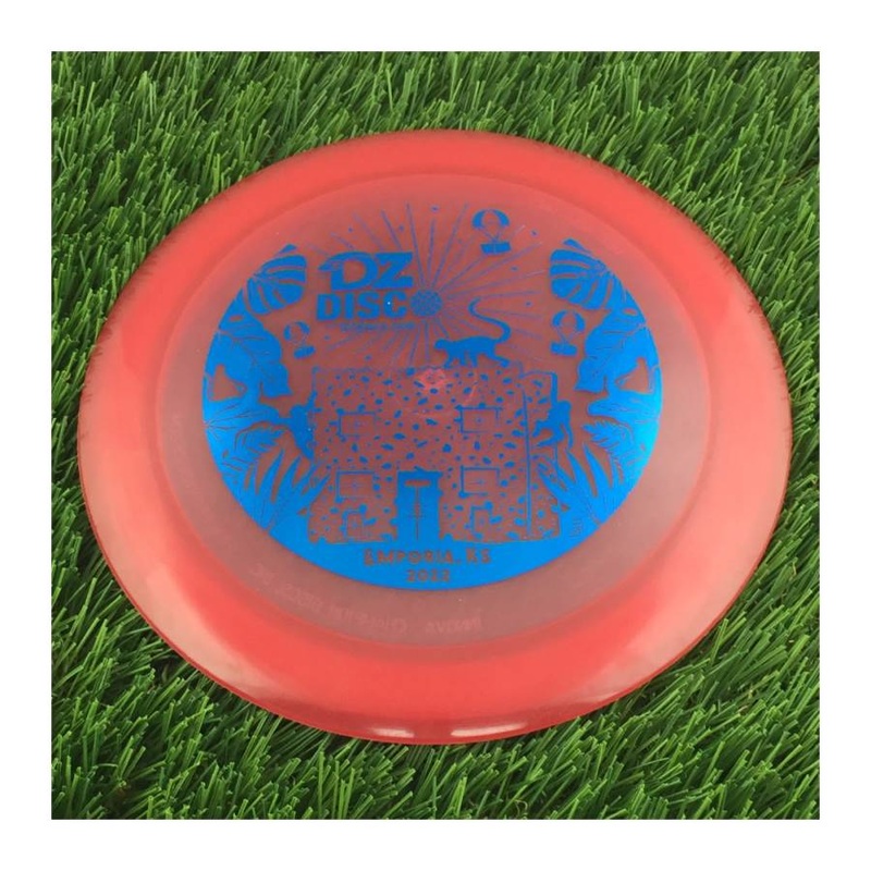 Innova Champion Boss with Monkey Island – Emporia, KS – DZDiscO 2022 Stamp – 175g – Translucent Red