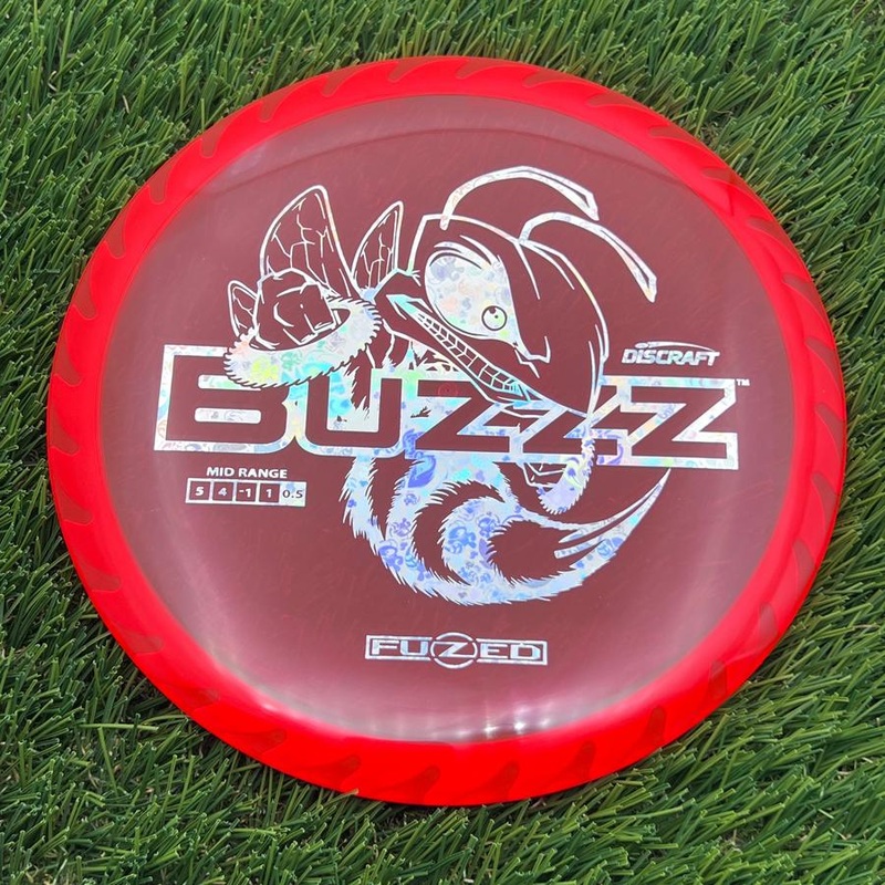 Discraft Elite Z FuZed Line with Saw Pattern Buzzz with Big Bee with Saw Blade – “Buzzzsaw” Stamp – 174.7g – Red