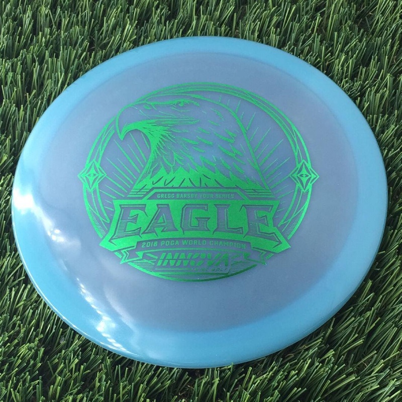 Innova Proto Glow Champion Eagle with Gregg Barsby Star Team Tour Series 2025 Stamp – 175g – Translucent Blue