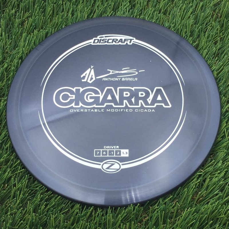 Discraft Elite Z Cigarra with Anthony Barela Signature – AB Stamp – 166.9g – Black