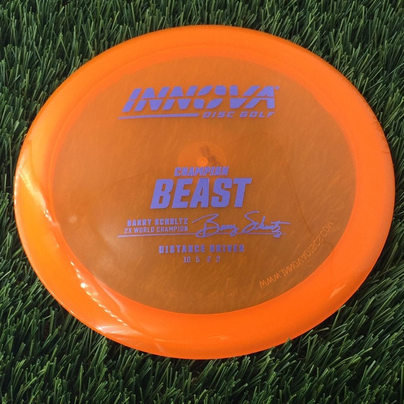 Innova Champion Beast with Burst Logo Barry Schultz 2X World Champion Stamp – 175g – Translucent Orange