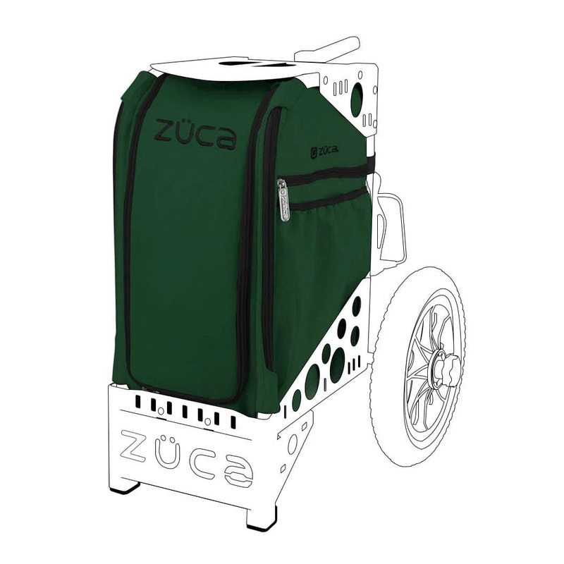 Zuca All Terrain Disc Golf Cart Insert Bag W/ Accessory Pouch – Emerald