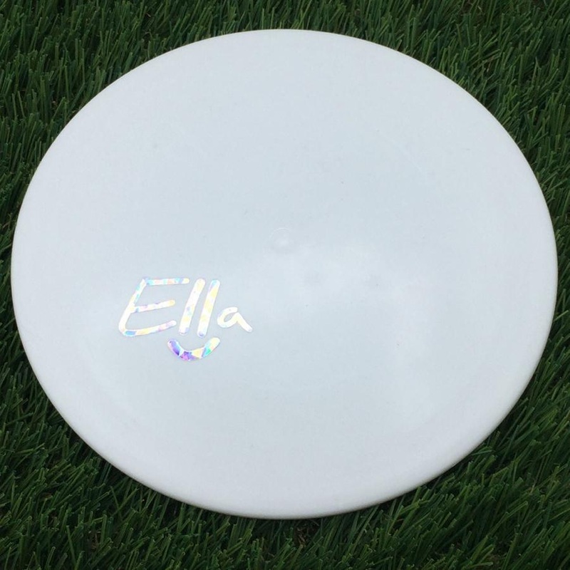 Discmania D-Line Flex 2 Glow FD with Ella Smiley Face – Ella Hansen Stamp – 175g – White Glow
