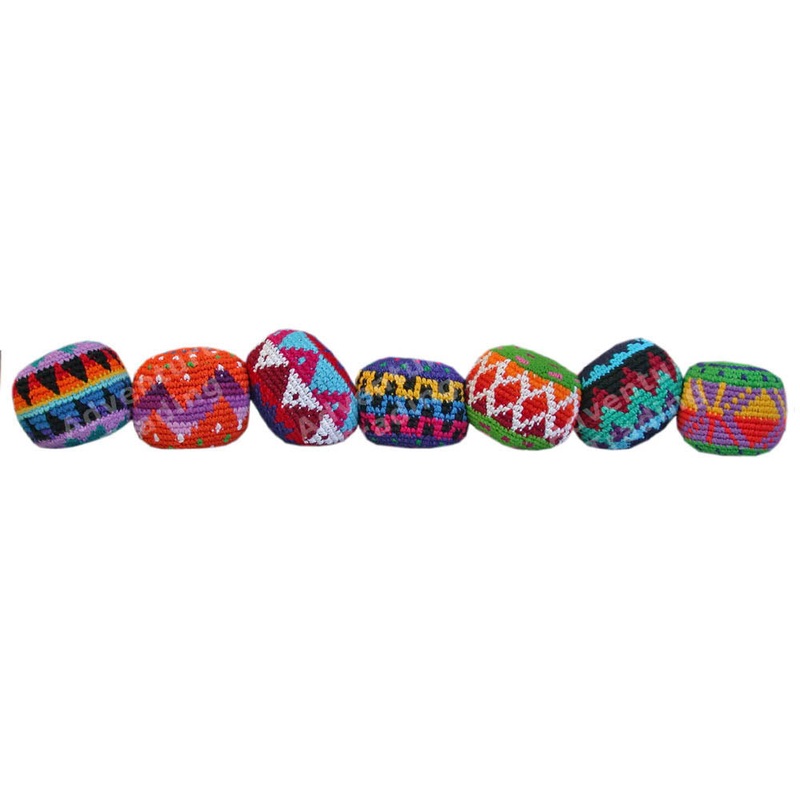 Guatemalan Crochet Footbag – Geometric – Colors & Designs Will Vary