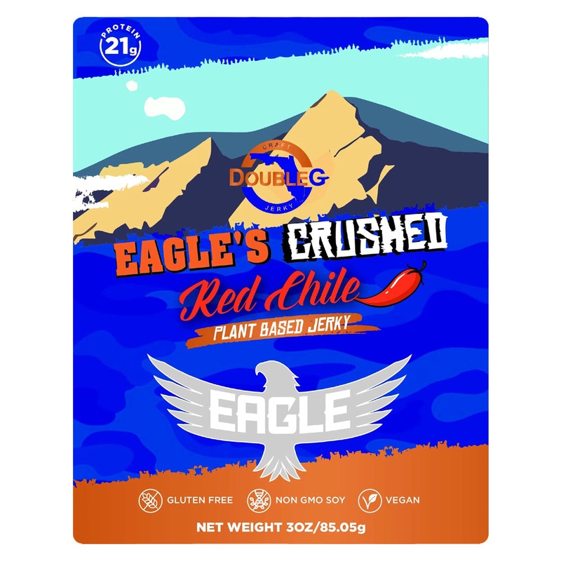 Double G Craft Plant Based Jerky – Eagle McMahon’s Crushed Red Chile