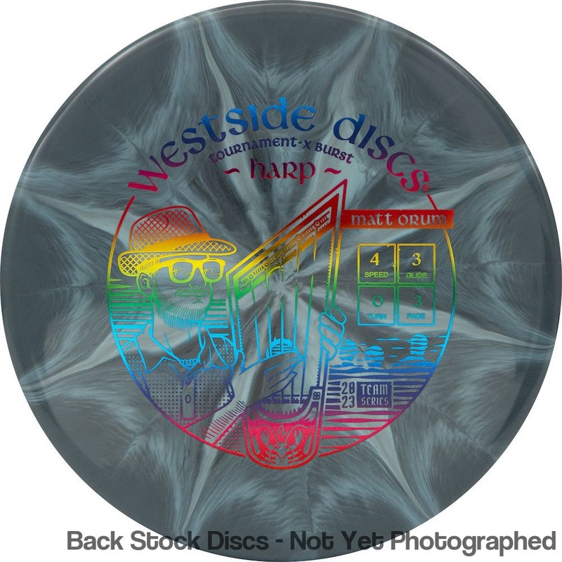 Westside Tournament-X Burst Harp Putter with Matt Orum Playing Harp Team Series 2023 Stamp [Back Stock Inventory – Disc and Stamp Color WILL VARY]