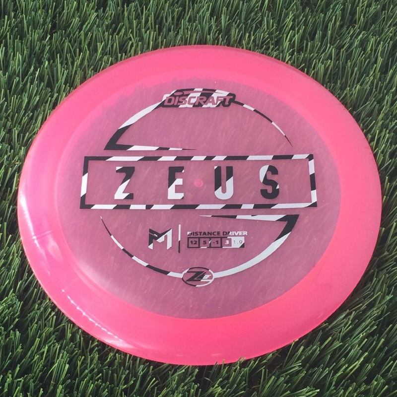 Discraft Elite Z Lite Zeus with PM Logo Stock Stamp Stamp – 164g – Translucent Pink