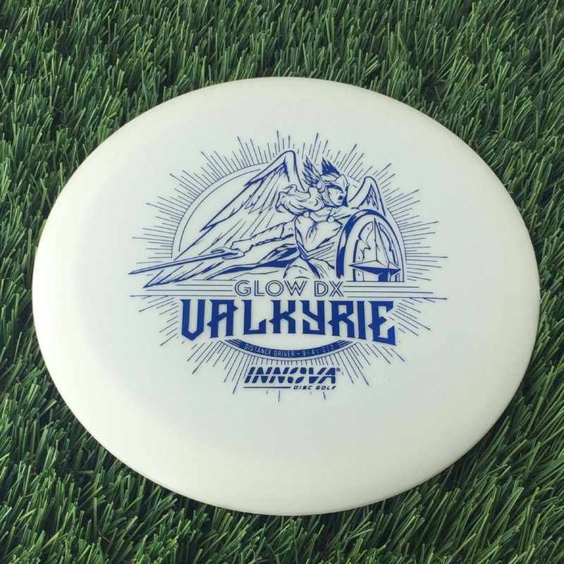 Innova DX Glow Valkyrie with Burst Logo Stock Character Stamp – 165g Glow