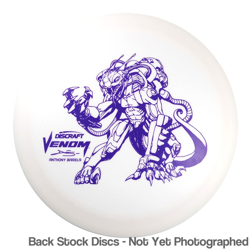 Discraft ESP Glo Venom Distance Driver with Limited Edition Mecha Viper – Anthony Barela Stamp [Back Stock Inventory – Disc and Stamp Color WILL VARY]