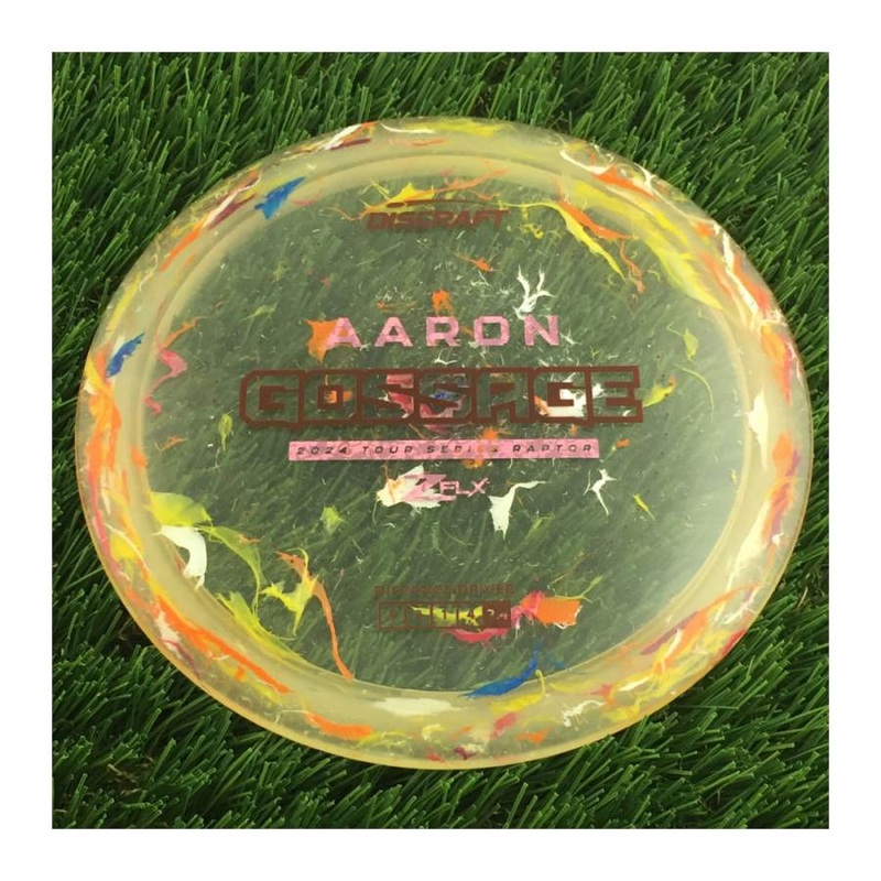 Discraft Jawbreaker Z FLX Raptor with Aaron Gossage 2024 Tour Series Stamp – 174g – Translucent Clear