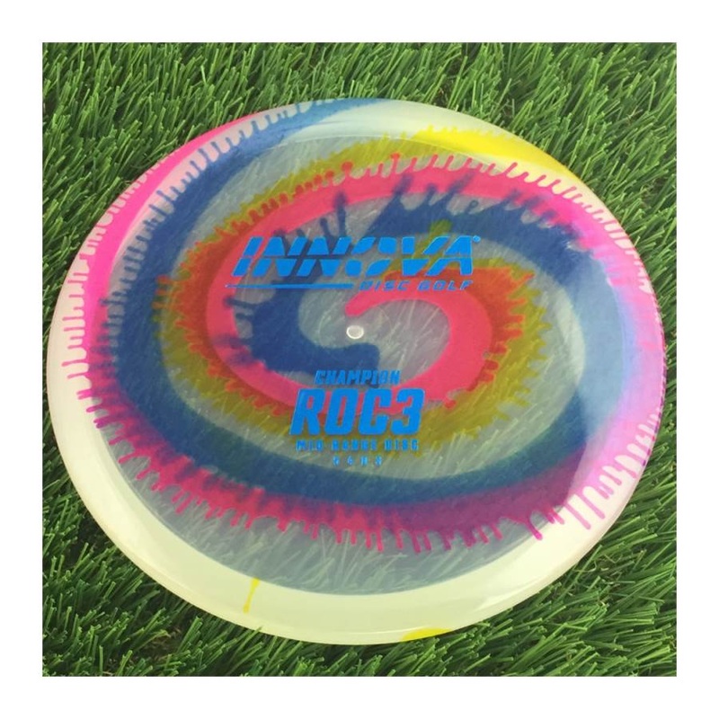Innova Champion I-Dye Roc3 with Burst Logo Stock Stamp – 180g – Translucent Dyed