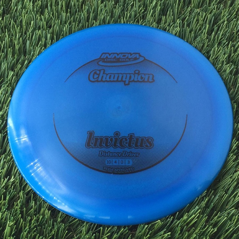 Innova Champion Invictus with Circle Fade Stock Stamp – 175g – Translucent Blue