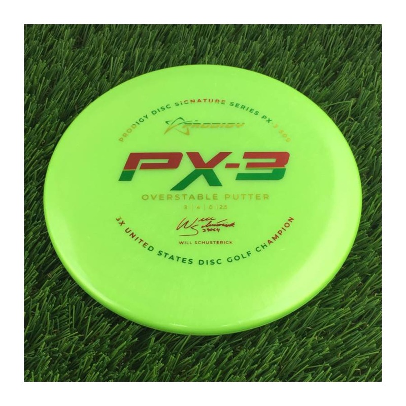 Prodigy 500 PX-3 with 2022 Signature Series Will Schusterick – 3X United States Disc Golf Champion Stamp – 173g Lime Green