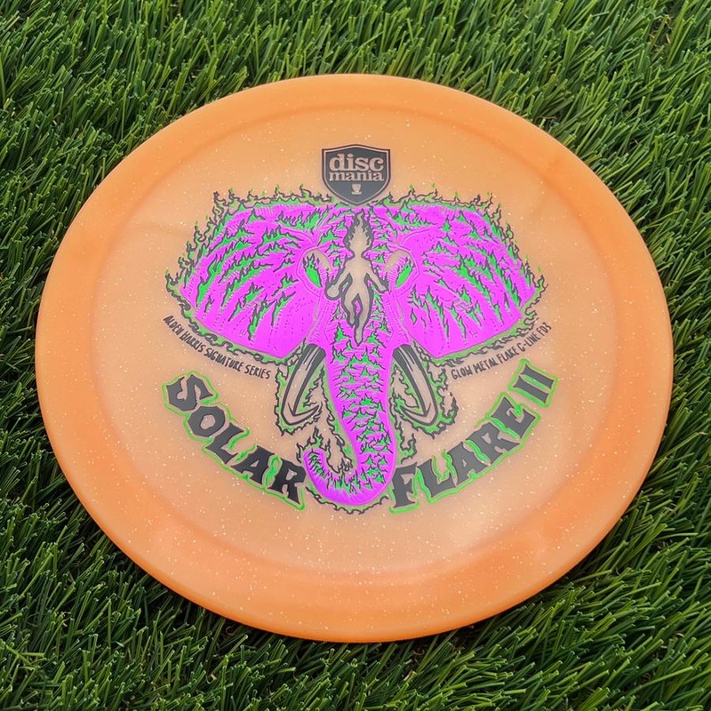 Discmania C-Line Glow Metal Flake FD3 with Alden Harris Signature Series Solar Flare II (Triple Foil) Stamp – 175.45g – Orange