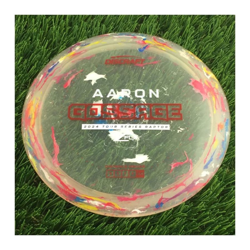 Discraft Jawbreaker Z FLX Raptor with Aaron Gossage 2024 Tour Series Stamp – 174g – Translucent Pink