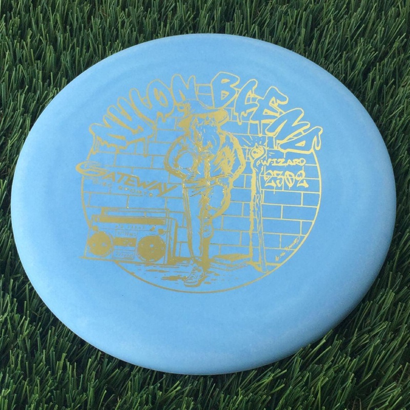 Gateway Nylon / Rubber Alloy Wizard with Boom Box Street Wiz Art by Michael Barnard Stamp – 174g Blue