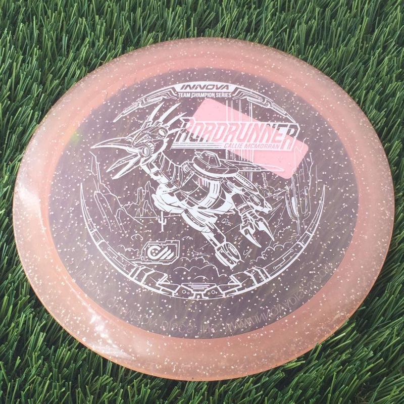 Innova Champion Metal Flake Roadrunner with Callie McMorran Team Champion Tour Series 2022 Stamp – 175g – Translucent Pink