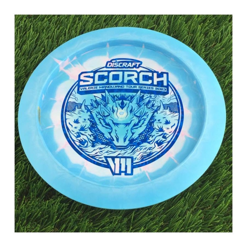 Discraft ESP Swirl Scorch with Valerie Mandujano Tour Series 2023 Stamp – 172g – Solid Blue
