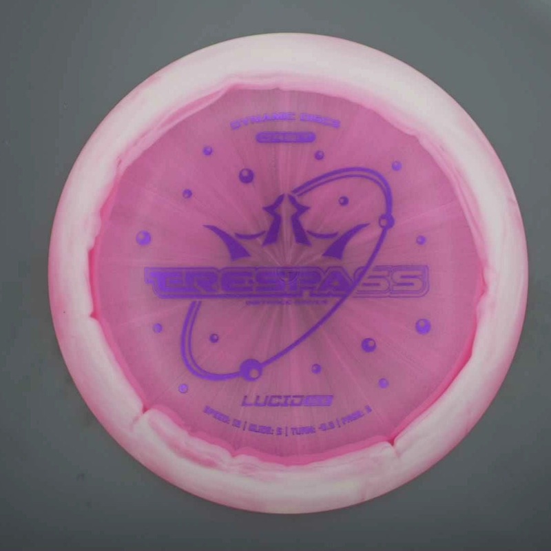 Dynamic Discs Lucid Ice Orbit Trespass with Bubbles Stock Stamp – 173.9g – Pink