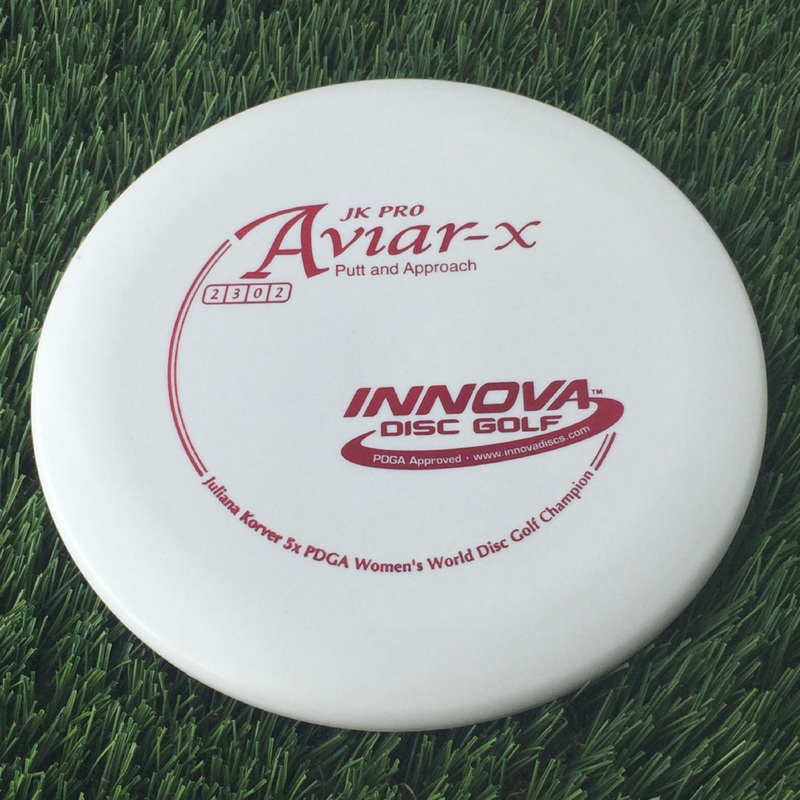 Innova Pro JK Aviar-x with Juliana Korver 5x PDGA Women’s World Disc Golf Champion Stamp – 165g White