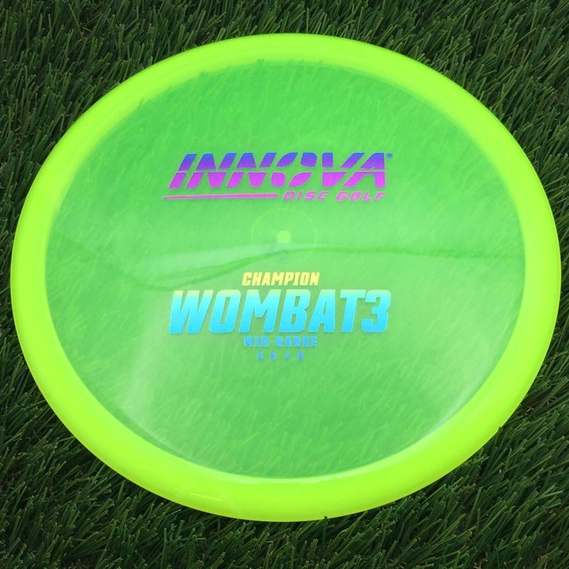 Innova Champion Wombat3 with Burst Logo Stock Stamp – 179.11g – Highlighter Yellow