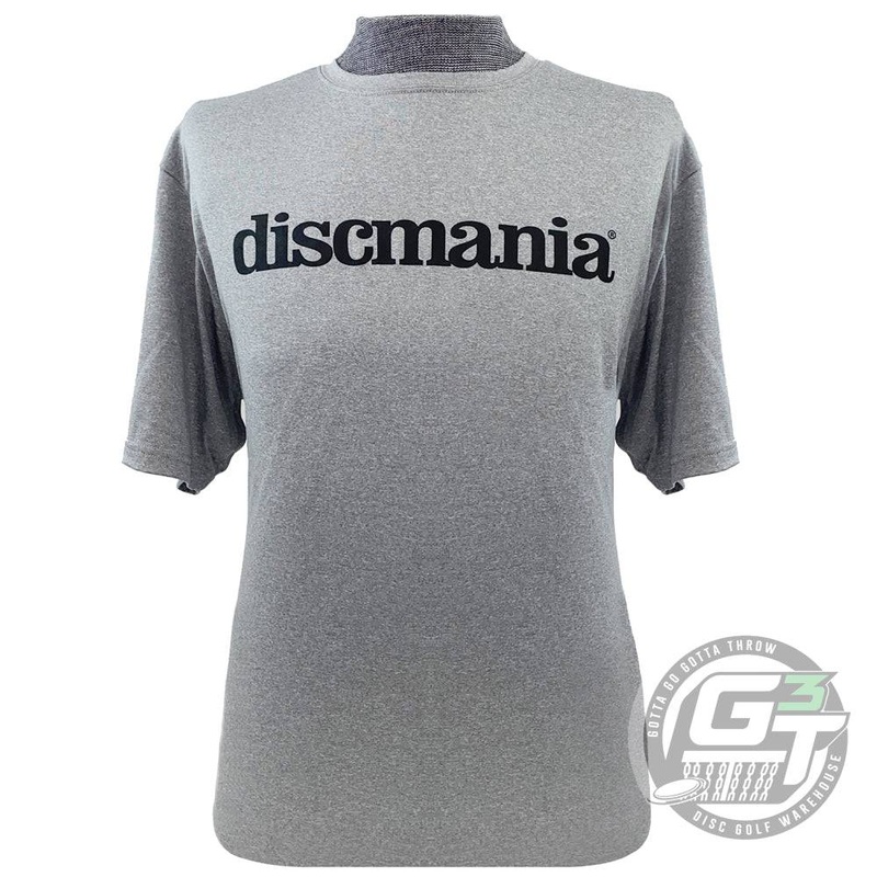 Discmania Heather Bar Stamp Logo Performance Short Sleeve Disc Golf T-Shirt