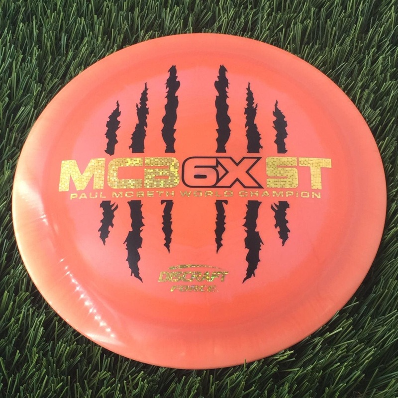 Discraft ESP Swirl Force with McBeast 6X Claw PM World Champ Stamp – 172g – Solid Blood Orange