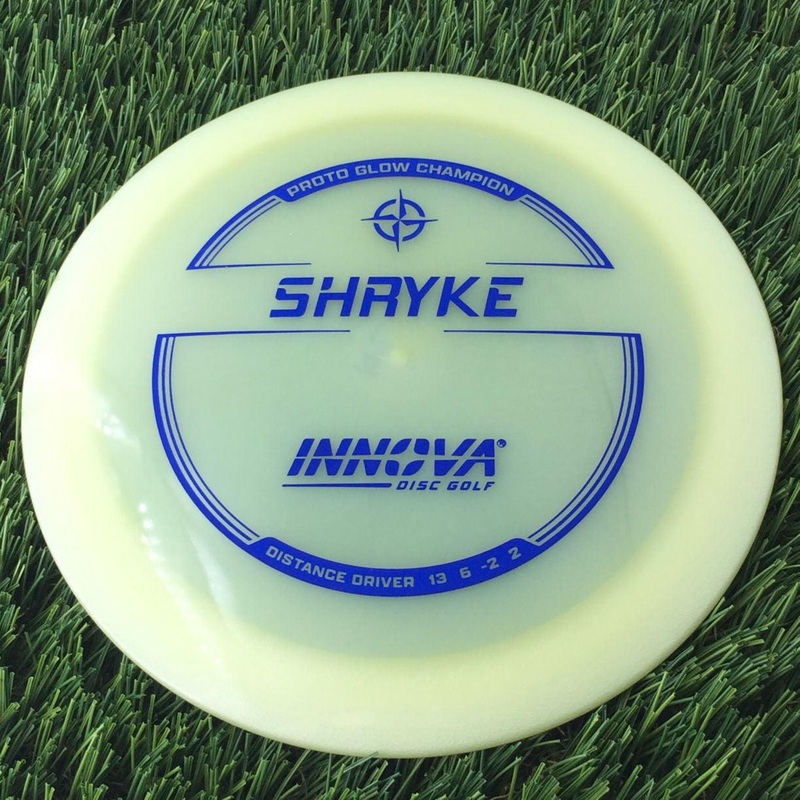 Innova Proto Glow Champion Champion Shryke with Burst Logo Stock Stamp – 172g – Translucent Glow